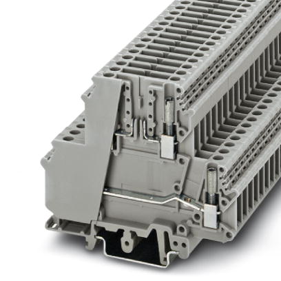 Phoenix Contact Disconnect - Multi-Level Terminal Block; UKK 5-TG; 25A; 300V; 2-level; #26 - #12; Screw Connection; Gray